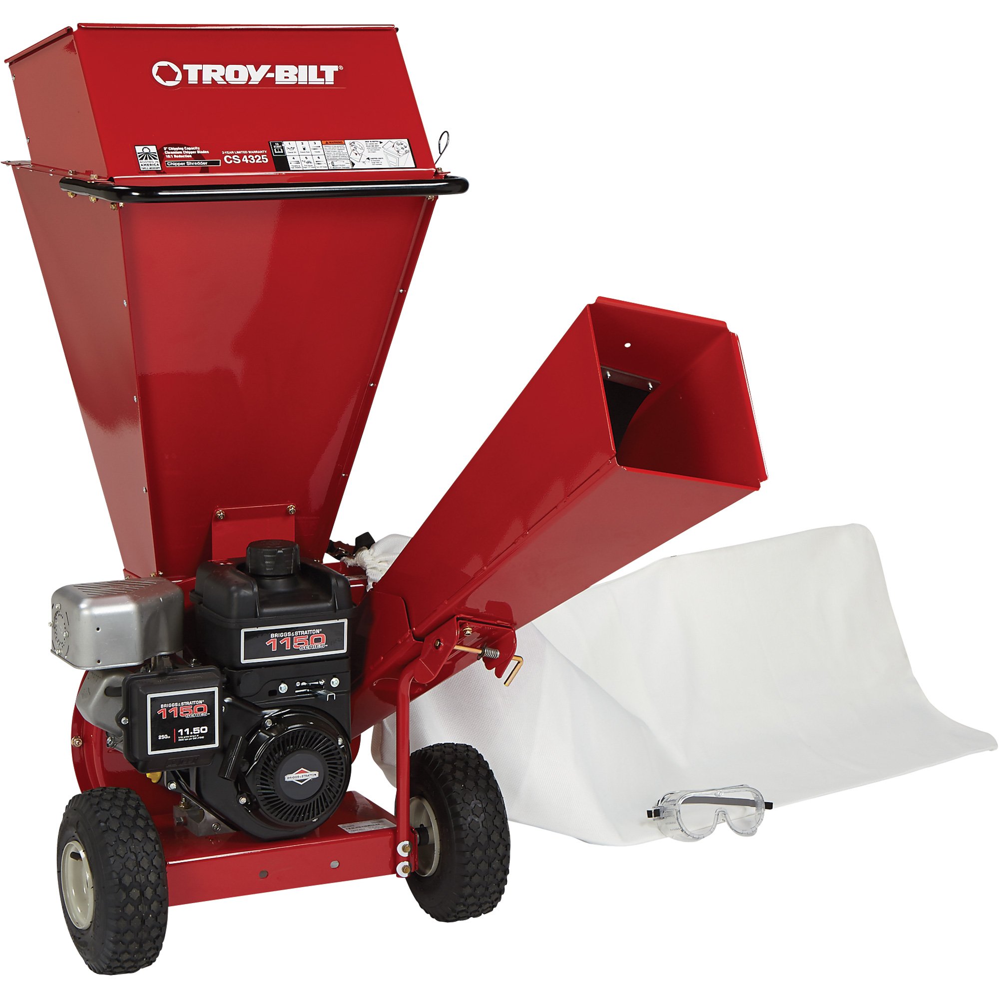 Troy-Bilt Wood Chipper/Shredder — 250cc Briggs & Stratton Engine, 3in. Chipping Capacity, Model# 24B-424M766